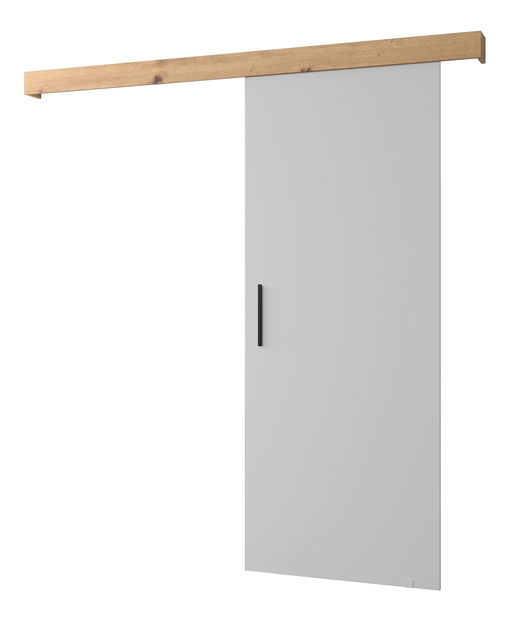 Tolóajtó 90 cm Sharlene I (matt fehér + artisan tölgy + fekete)