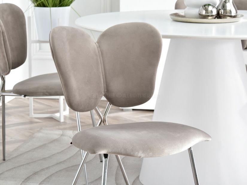 Stolička Wrangler (béžová + chrómová)