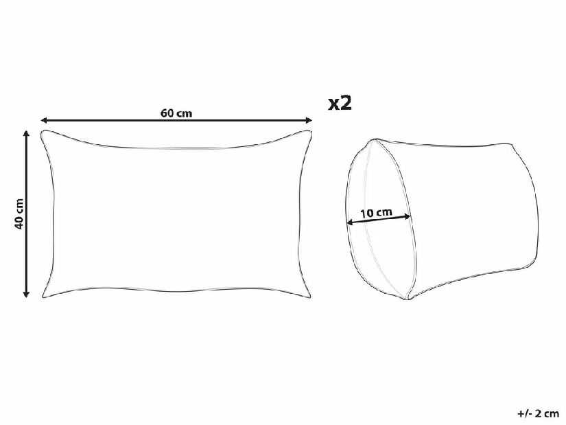 Set 2 ukrasna jastuka 40 x 60 cm Termin (zelena)