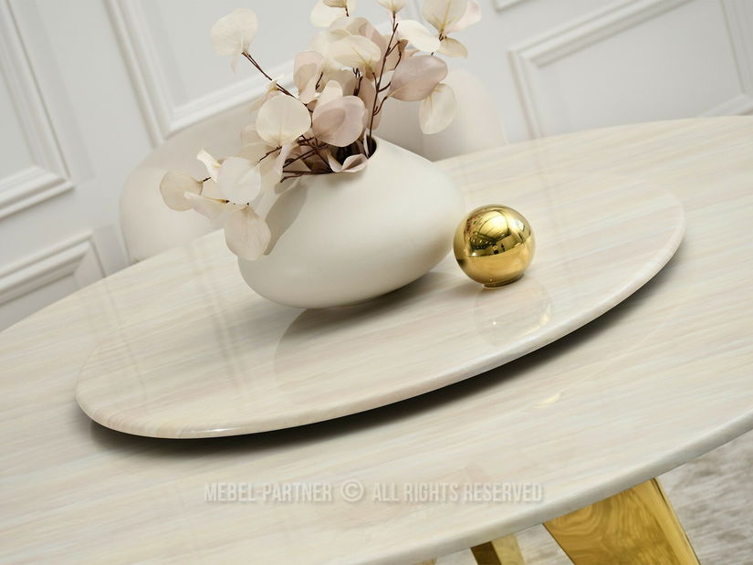 Masă sufragerie Aerosoles (bej + auriu)