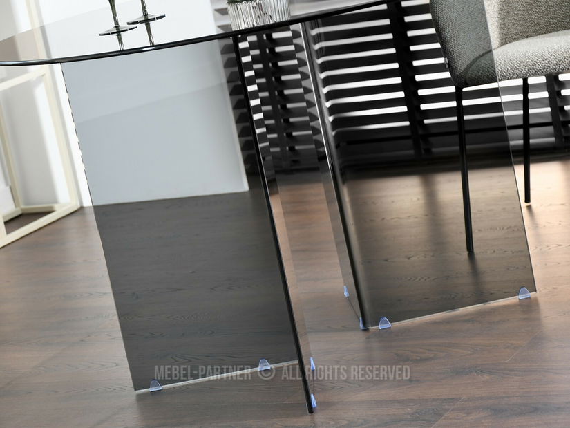 Masă sufragerie Abunda (sticlă fumurie)