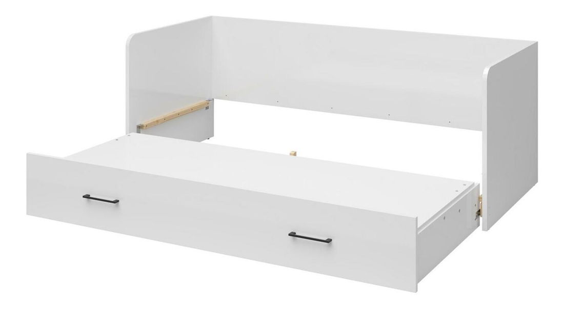 Jednolôžková rozkladacia posteľ 80 cm BRW Tetrix 13 (lesk biely) (s úl. priestorom)