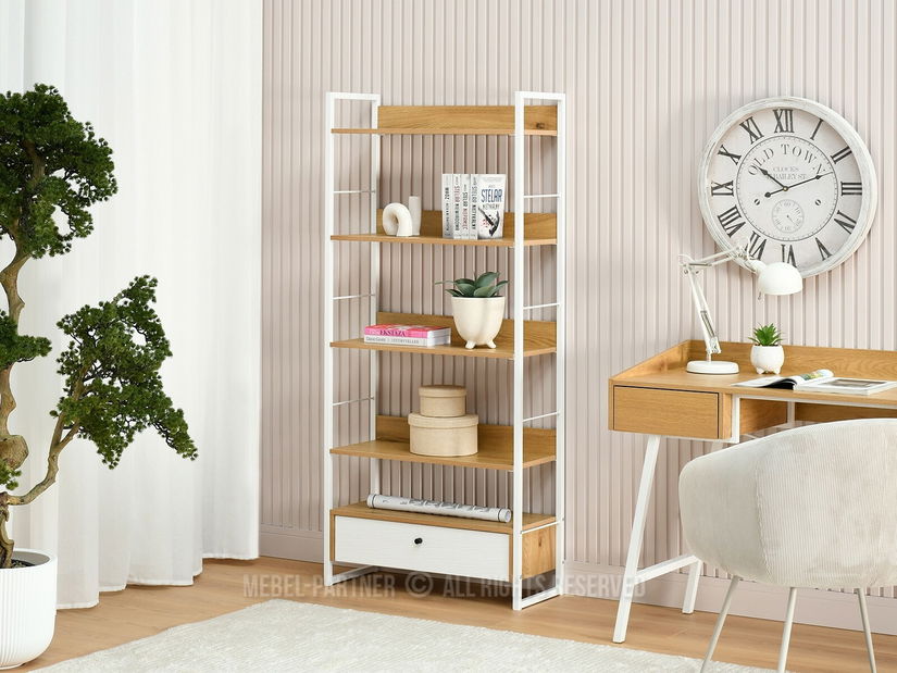 Regál Luca (tölgy + fehér)