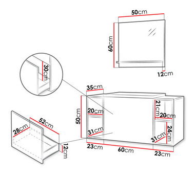 Kúpeľňová zostava IX Nadalo (Čierna)