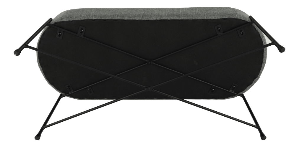 Bancă de design Matry (gri + negru) 