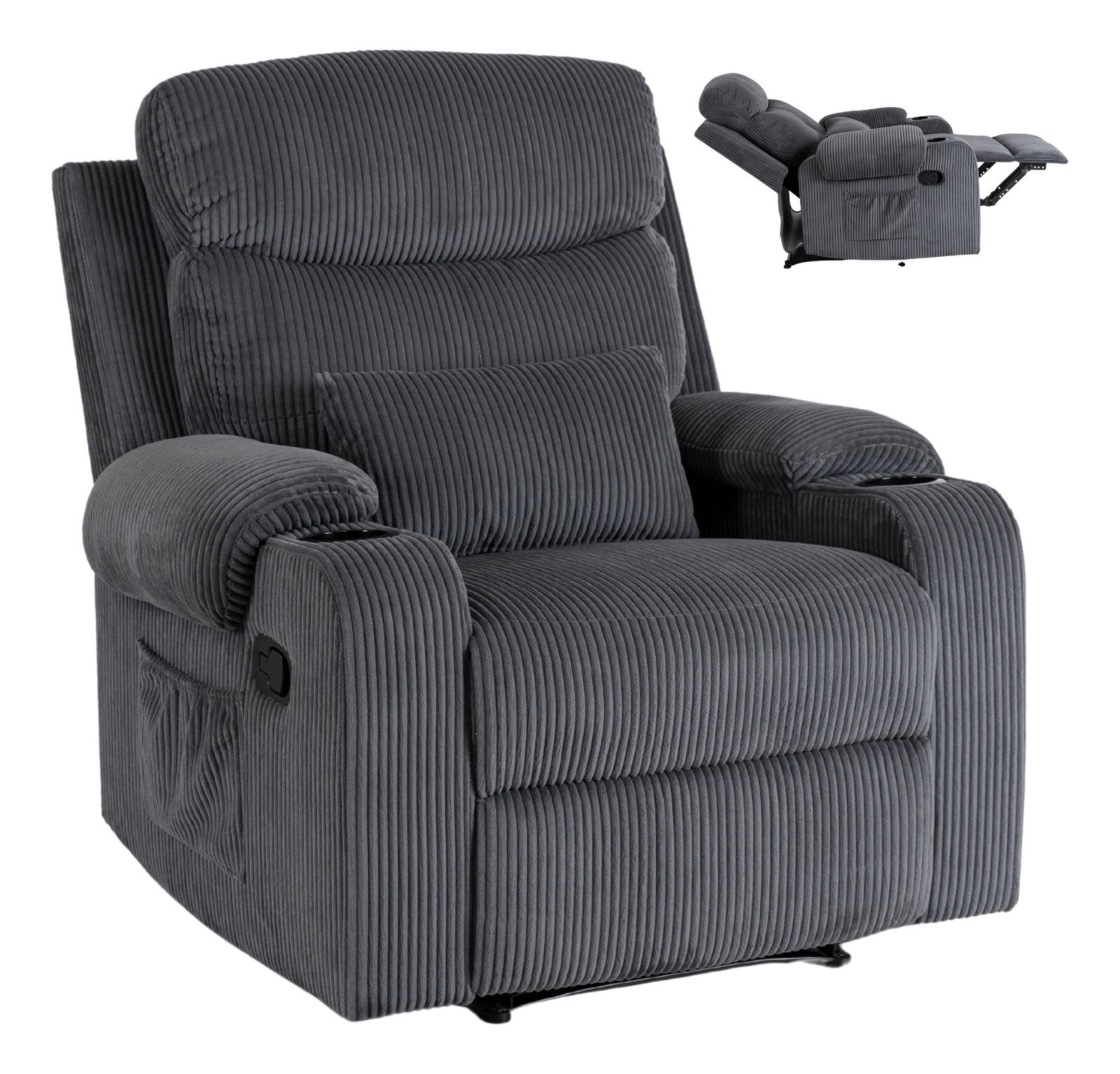 Podesiva fotelja Trigesimo (siva) 