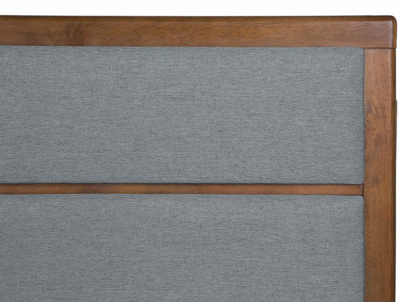 Manželská posteľ 160 cm POSE (s roštom) (tmavé drevo)