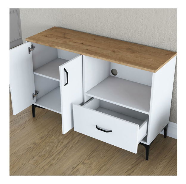 Komoda Jenaretta 161 (biela + orech)