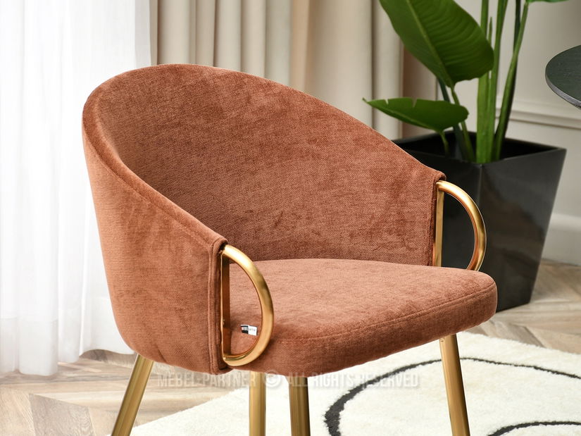 Stolička Carma K (medená + zlatá)