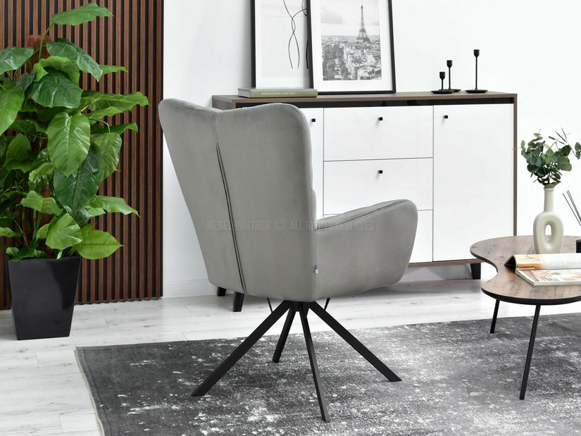 Fotoliu Kikino X (tmavogri + negru)