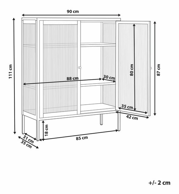 Vitrină Lerza (negru)