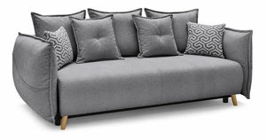 Rozkladacia pohovka Puffyna (sivá) (s úl. priestorom)