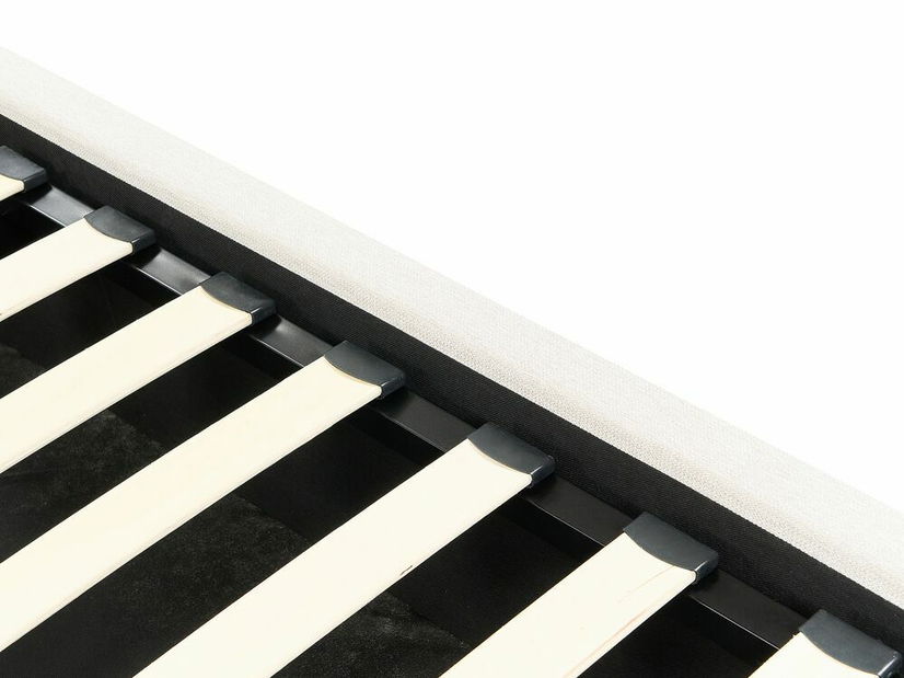 Manželská posteľ 160 cm Verena (svetlobéžová) (s roštom a úložným priestorom)