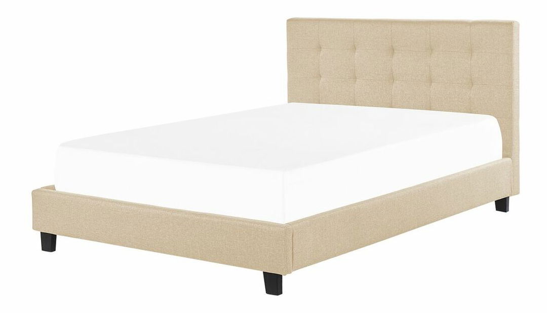 Bračni krevet 180 cm Rhiannon (bež) (s podnicom i madracem)