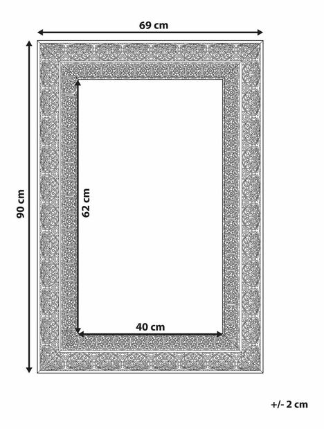 Nástenné zrkadlo Delta (zlatá)