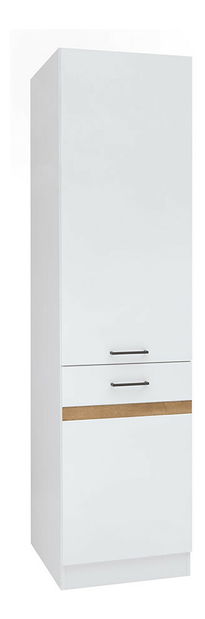 Dulap de bucătărie pentru alimente Junona line D2D/50/195/D (alb lucios + alb)