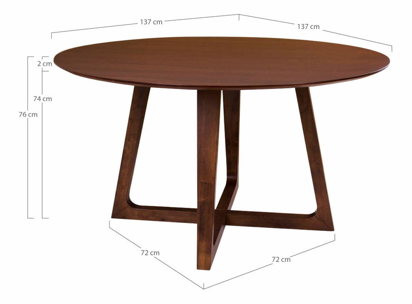 Jedálenský stôl Hnadina 2 (hnedá)