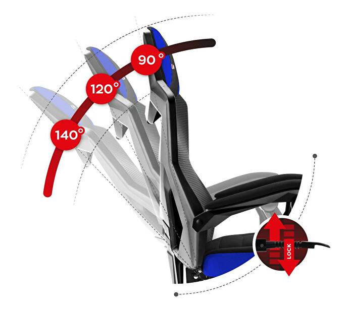 Gaming stolica Cruiser 3 (crna + plava)