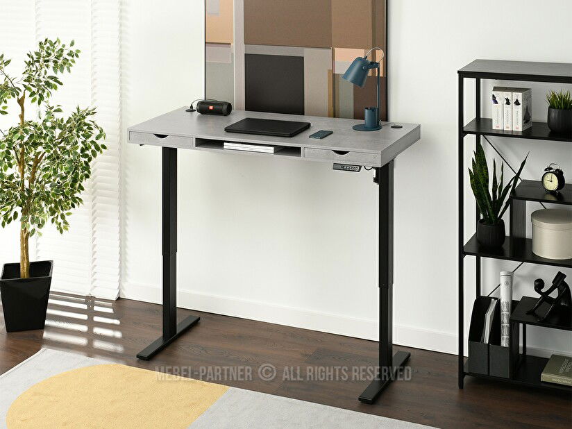PC asztal Osto 140 (beton + fehér)