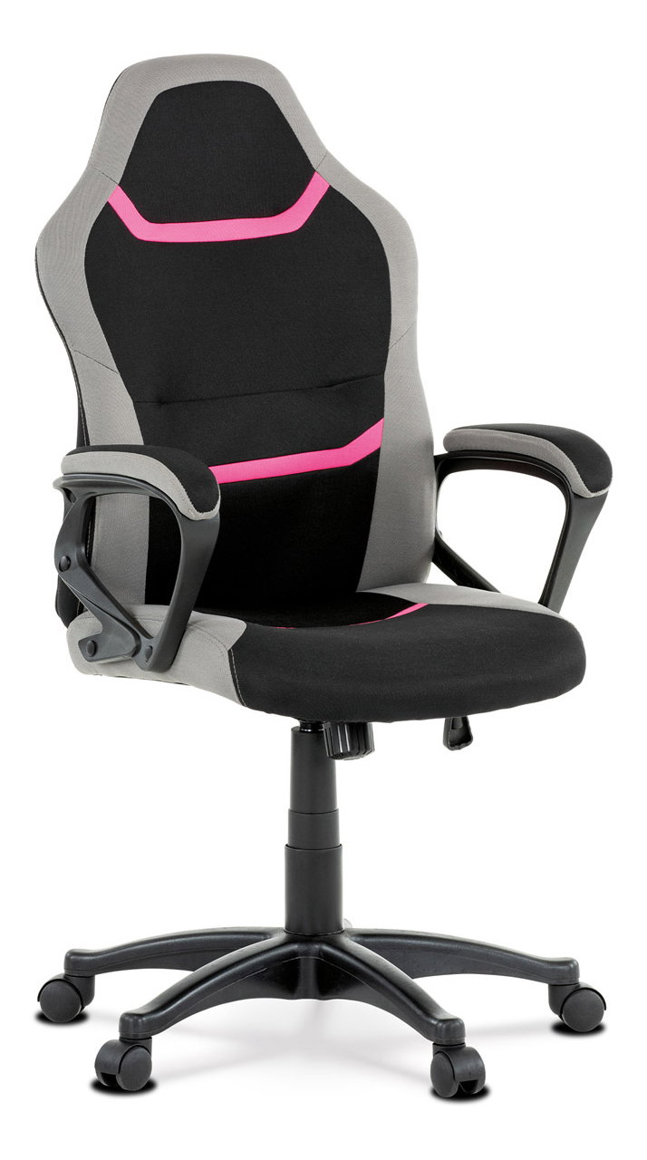 Scaun/ Fotoliu gaming Leira-L611-PINK (negru + gri + roz)