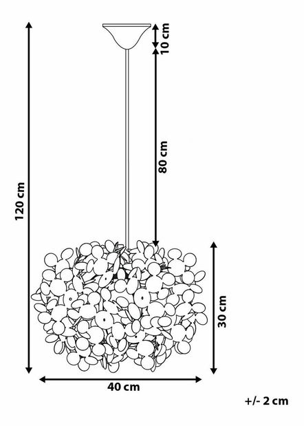 Függesztett lámpa Lamza (fehér)