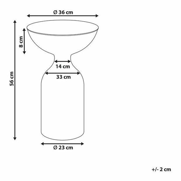 Măsuță laterală de cafea Costa (negru)