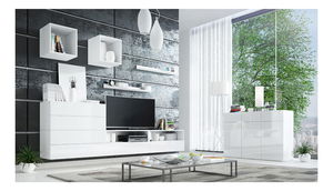 Mobilier living Berny 50 (alb + Alb lucios)