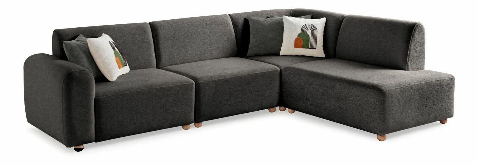 Rohová sedačka Slota (antracit) (P)