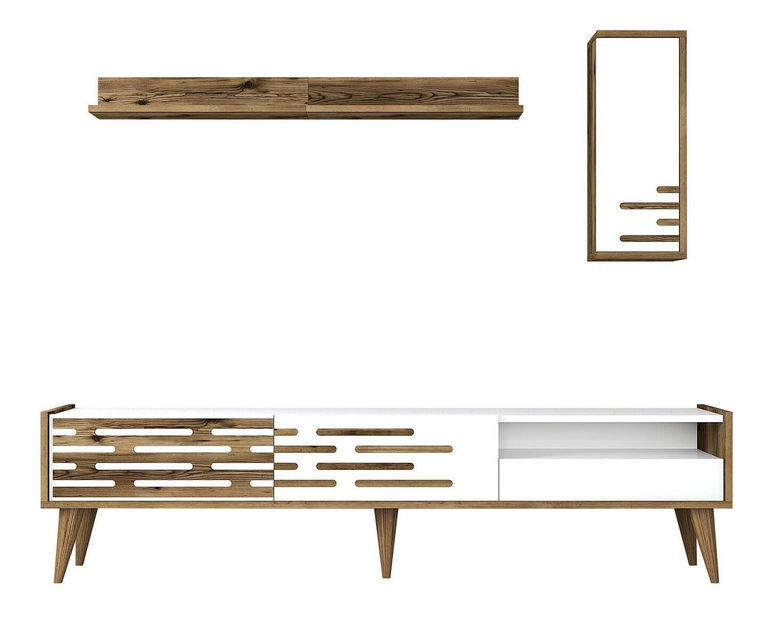 Obývacia stena Tonase (orech + biela)