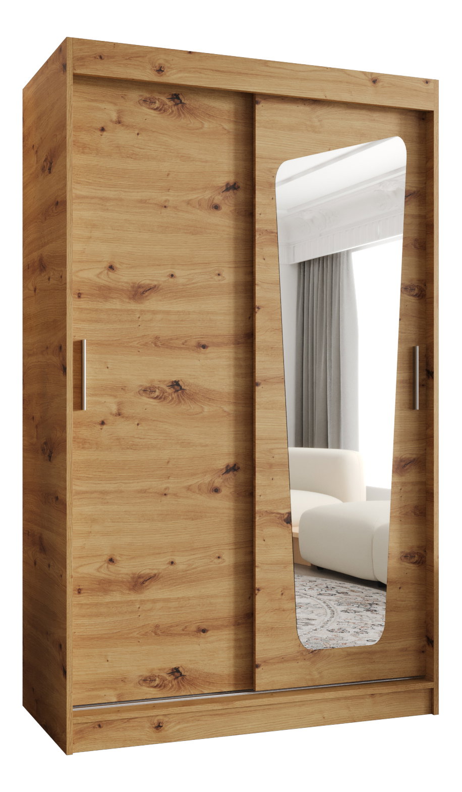 Ruhásszekrény 120 cm Mokka (artisan tölgy)