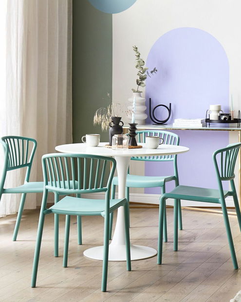 Set 4 ks jedálenských stoličiek Geronimo (zelená)