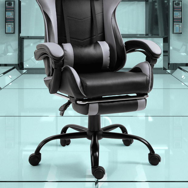 Fotoliu de birou Tauris (negru + gri)