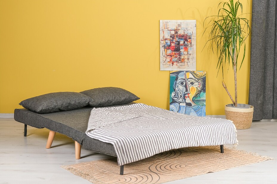 Sofa futon Fillie (tamnosiva)