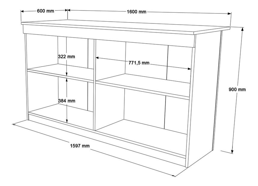 Barski stol Orlandia 1 (za 2 osobe) (bijela)