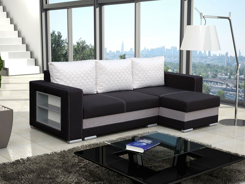 Colțar Riley (Negru + Gri) (D)