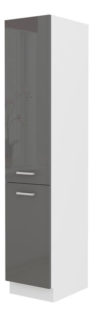 Dulap de bucătărie pentru alimente Saria 40 DK 210 2F (Luciu gri)