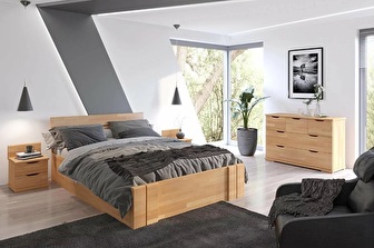 Spálňa Naturlig Tosen high drawers 1-3 (buk) (s posteľou 200x200 cm)