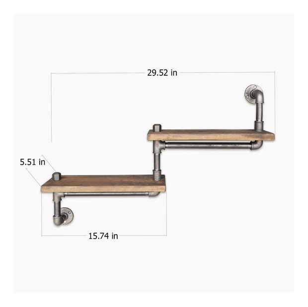 Polica Nenanu 29 (orech + čierna)
