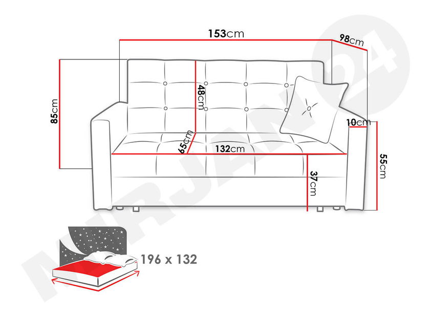 Rozkladacia pohovka Clivia Lux III *výpredaj