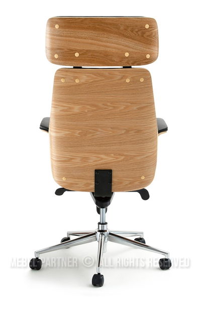 Kreslo Lionel (dub čierny + chrómová)