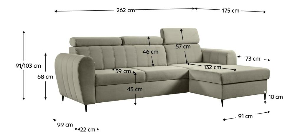 Széthúzható ülőgarnitúra Kyrio (paros 02) (J) 