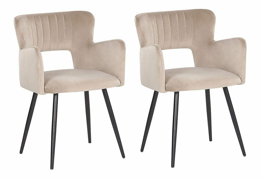Set 2 ks jedálenských stoličiek Shelba (béžová) 