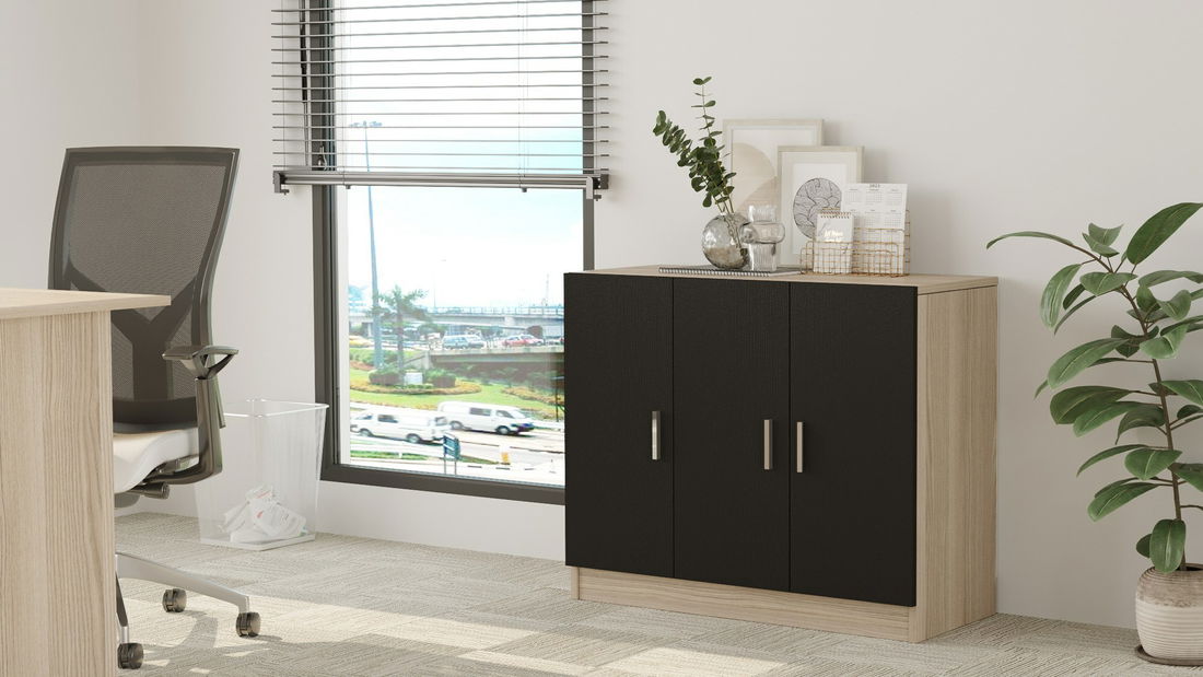 Dulap Vincent 5 (Stejar + Negru)