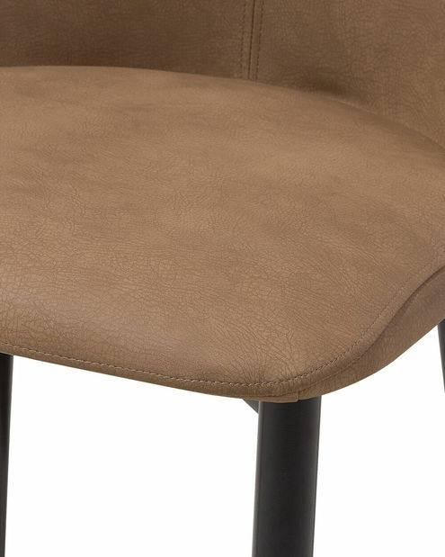 Set 2 buc. scaune pentru sufragerie Clenot (maro auriu)