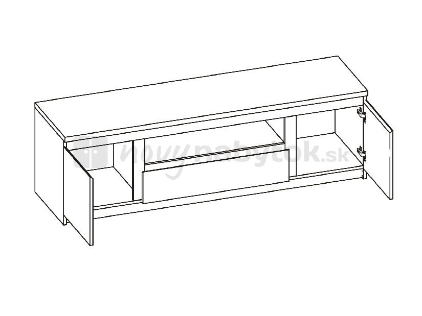 TV stolić/ormarić Percy Tip 50 2D 1S 