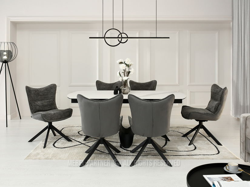 Stolica Nanny (siva + crna)