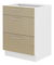 Alsó konyhaszekrény Lavera 60 D 3S BB (fehér + fényes cappucino)