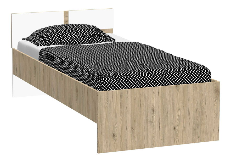 Egyszemélyes ágy 90 cm Apetia 12 (tölgy)