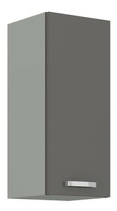 Horná kuchynská skrinka Gonir 30 G-72 1F (korpus: sivá + front: lesk sivý)