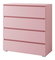 Komoda Cortez C 4 (ružová)